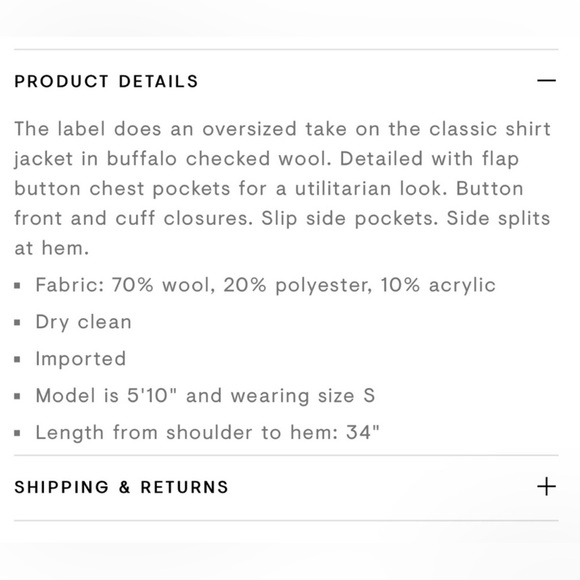 Anine Bing Maeve Buffalo Check Winter Jacket - Picture 7 of 8